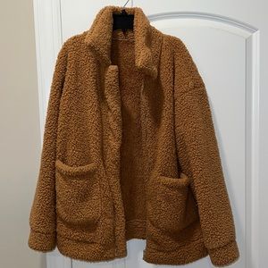 brown teddy jacket